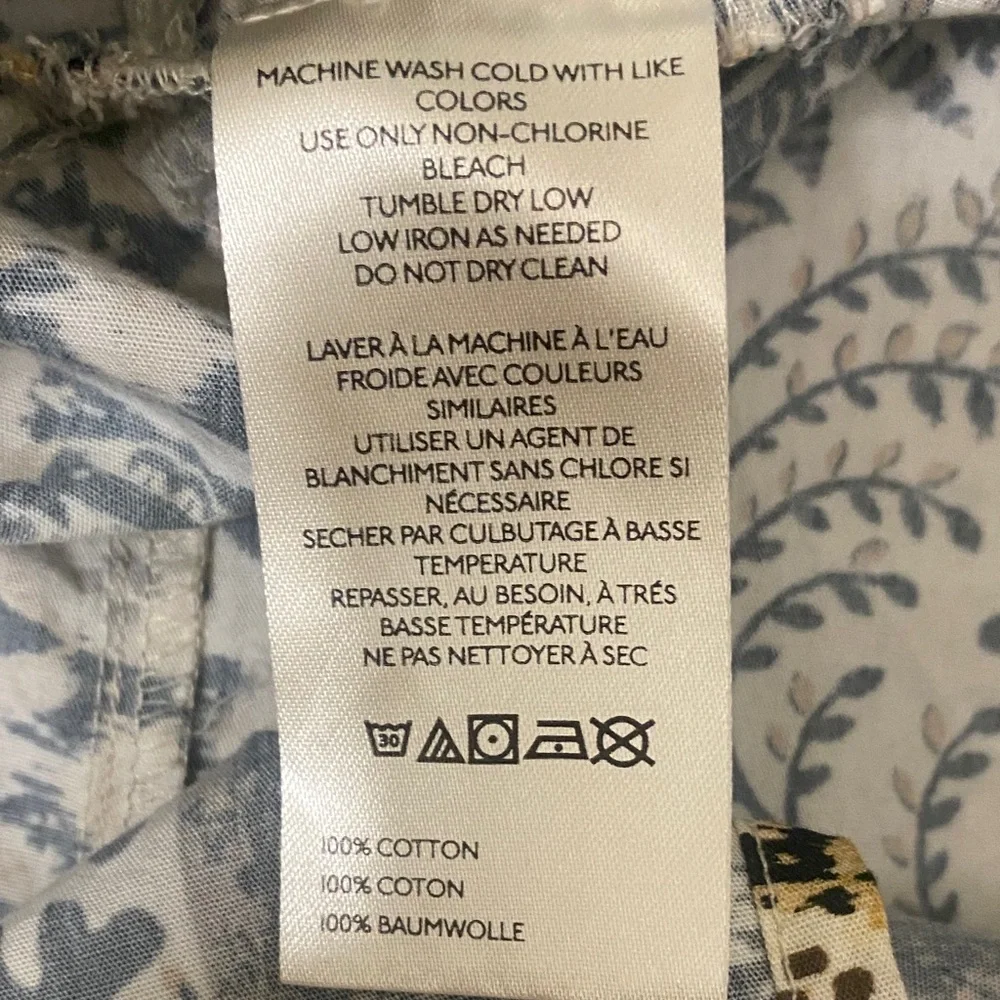 ANTHROPOLOGY Bohemian Black and Cream Patterned Blouse